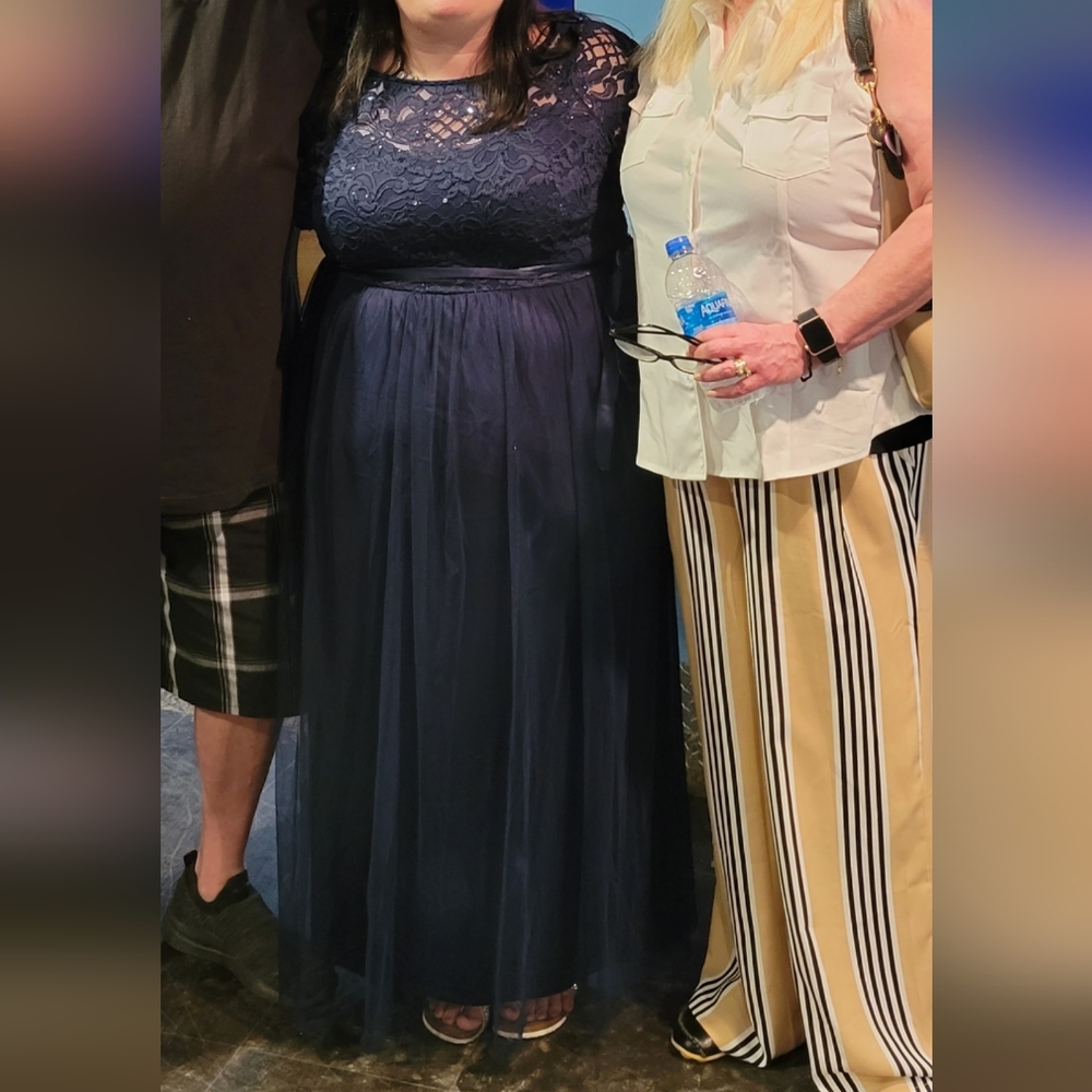 Navy dress plus size